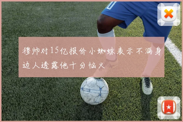 穆帅对15亿报价小蜘蛛表示不满身边人透露他十分恼火
